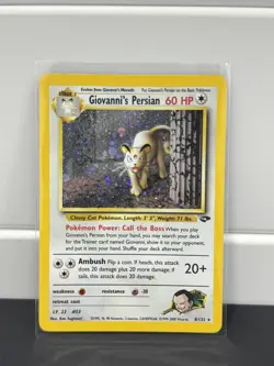 Pokemon TCG - Giovanni's Persian - Gym Challenge Holo Rare 08/132 (NM) - Image 1