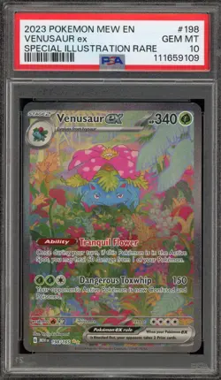 Pokemon Venusaur ex 151 MEW EN Special Illustration Rare #198 PSA 10 Gem Mint - Image 1