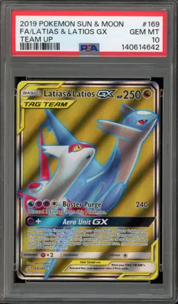 Pokemon Latias & Latios GX Team Up Full Art #169 PSA 10 Gem Mint - Image 1