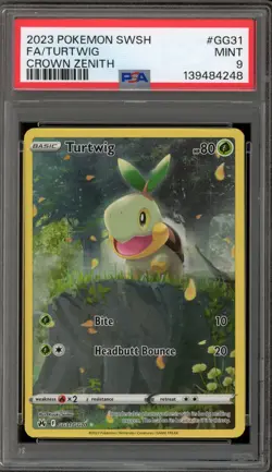 Pokemon Turtwig Crown Zenith Galarian Gallery Full Art #GG31 PSA 9 Mint - Image 1