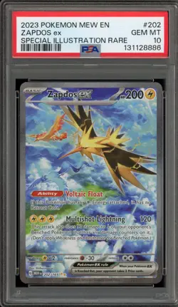 Pokemon Zapdos ex 151 MEW EN Special Illustration Rare #202 PSA 10 Gem Mint - Image 1