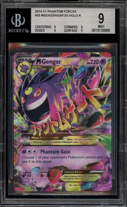 Pokemon M Gengar EX XY Phantom Forces Holo Rare #35 BGS 9 Mint - Image 1