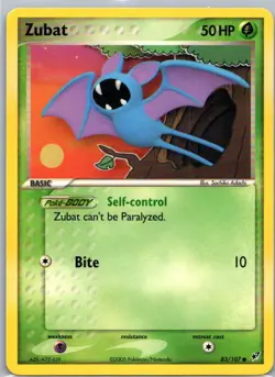 Pokemon TCG Zubat 83/107 Deoxys NM - Image 1