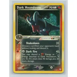 Dark Houndoom 5/109 Holo Rare Team Rocket Returns Pokemon CRAZY SWIRL - Image 1