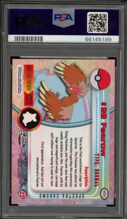 Pokemon Topps Chrome Fearow Spectra #22 PSA 10 Gem Mint - Image 2
