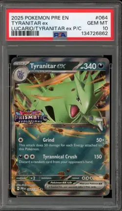 Pokemon Tyranitar ex Prismatic Evolutions Premium Coll. #064 PSA 10 Gem Mint - Image 1