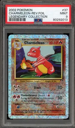 Pokemon Charmeleon Legendary Coll. Reverse Holo #37 PSA 9 Mint - Image 1
