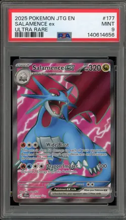 Pokemon Salamence ex Journey Together Ultra Rare #177 PSA 9 Mint - Image 1