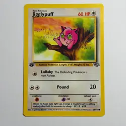 Pokemon TCG Jigglypuff Jungle 54/64 WOTC Vintage 1999 1st Edition - Image 1