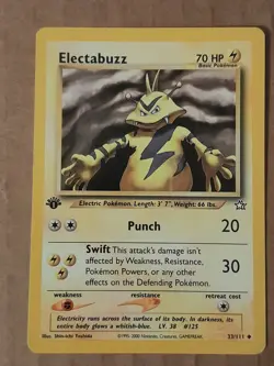 Pokemon Electabuzz 33/111 Neo Genesis 1st Edition LP-MP See Pictures - Image 1