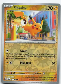 Pikachu 062/193 Common Reverse Holo SV02: Paldea Evolved NM Pokemon - Image 1