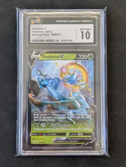 Pokemon TCG Dhelmise V Pokemon 2021 Shining Fates – #009/072 Ultra Rare CGC 10 - Image 1