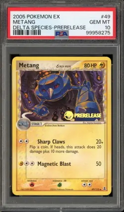 Pokemon Metang EX Delta Species Prerelease Promo #49 PSA 10 Gem Mint - Image 1