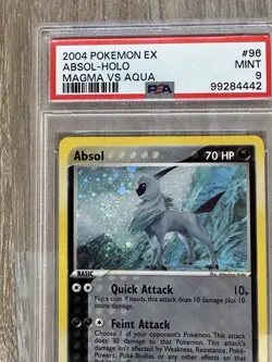 2004 Pokemon EX Team Magma vs Team Aqua Absol Holo #96 Secret Rare PSA 9 Swirl - Image 5