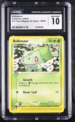 2004 Pokemon Bulbasaur EX Team Magma Vs Aqua 39/95 CGC GEM MINT 10 - Image 1