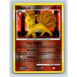 Vulpix SH6 Platinum Shiny Secret Rare Reverse Holo Pokemon - Image 1