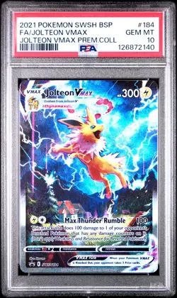 Jolteon Vmax SWSH184 Swsh Black Star Promo Pokemon PSA 10 *140 - Image 1
