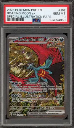 Pokemon Roaring Moon ex Prismatic Evolutions SIR #162 PSA 10 Gem Mint - Image 1