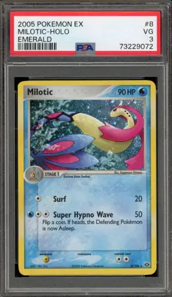 Pokemon Milotic EX Emerald Holo Rare #8 PSA 3 - Image 1