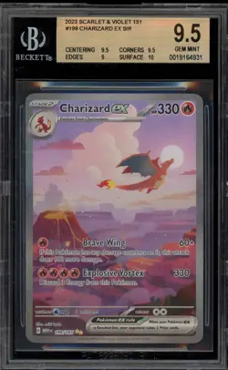 Pokemon Charizard ex 151 MEW EN Special Illustration Rare #199 BGS 9.5 Gem Mint - Image 1