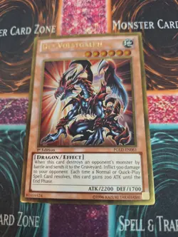Yugioh Des Volstgalph PGLD-EN061 Gold Rare 1st Edition Near Mint - Image 1