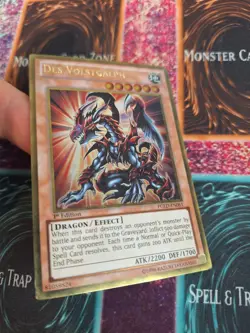 Yugioh Des Volstgalph PGLD-EN061 Gold Rare 1st Edition Near Mint - Image 2