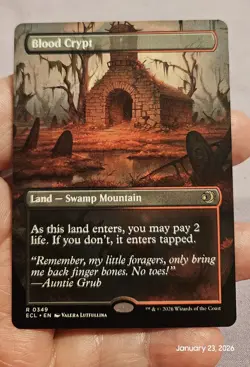 🔥 MTG - Blood Crypt - Borderless Dual-sided Lorwyn Eclipsed Rare #349 NM 🔥 - Image 1