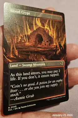 🔥 MTG - Blood Crypt - Borderless Dual-sided Lorwyn Eclipsed Rare #349 NM 🔥 - Image 4
