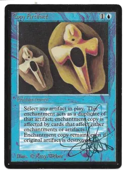 AMY WEBER - SIGNED M:tG MTG BETA COPY ARTIFACT Play Card! - Image 1