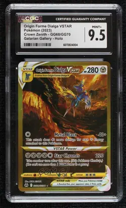 Full Art Origin Forme Dialga VSTAR Pokemon Sword Shield Crown Zenith CGC 9.5 - Image 1