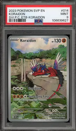 Pokemon Center Stamp Promo Koraidon Scarlet & Violet ETB SVP EN 014 PSA 9 Mint - Image 1
