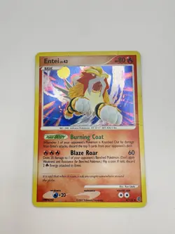 Pokemon Entei Holo Rare TCG Card Secret Wonders 4/132 Creased Damaged - Image 1