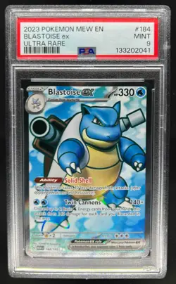 2023 Pokemon SV 151 Blastoise ex #184/165 PSA 9 - Image 1