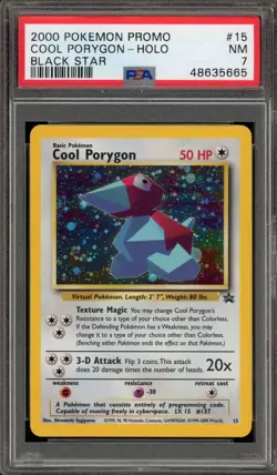 Pokemon Cool Porygon Black Star Holo Promo #15 PSA 7 - Image 1
