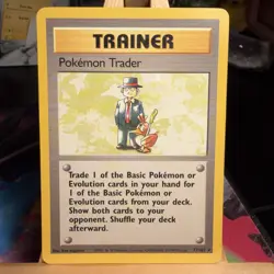 Pokemon Trader 77/102 Base Set Trainer Rare Unlimited WOTC Pokemon TCG LP - Image 1