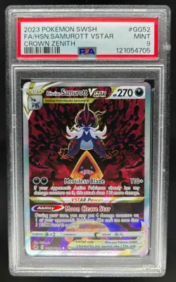 2023 Pokemon Crown Zenith Hisuian Samurott VST Galarian Gallery #GG52/GG70 PSA 9 - Image 1