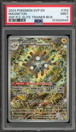 Pokemon Center Stamp Promo Magneton Surging Sparks ETB SVP EN 159 PSA 9 - Image 1