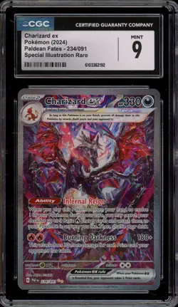 Pokemon Charizard ex Paldean Fates Special Illustration Rare #234 CGC 9 Mint - Image 1
