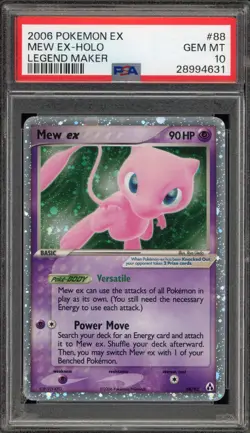 Pokemon Mew ex EX Legend Maker Holo Ultra Rare #88 PSA 10 Gem Mint - Image 1