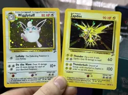 Zapdos 20/130 Wigglytuff 19/130 Base Set 2 2000 Vintage Pokemon Card Lot WOTC - Image 3