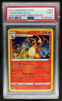 2020 Pokemon SWSH Vivid Voltage Charizard Promos Holo #025/185 PSA 9 - Image 1