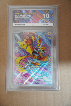 Pokemon Zeraora Stellar Crown Illustration Rare 151/142 ACE Gem Mint 10 - Image 1
