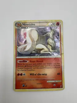 Pokemon TCG Ninetales Holo Card 17/95 Call of Legends Rare Damaged Heavily - Image 1