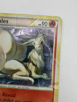 Pokemon TCG Ninetales Holo Card 17/95 Call of Legends Rare Damaged Heavily - Image 2