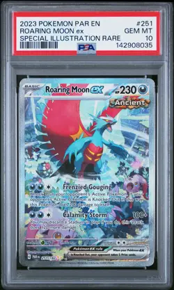 2023 POKEMON PAR EN-PARADOX RIFT #251 ROARING MOON EX PSA 10 - Image 1