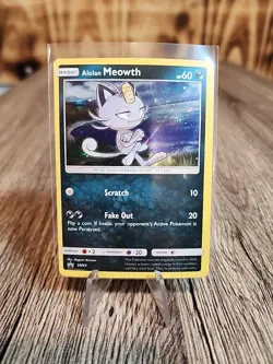 Alolan Meowth SM43 - Cosmos Holo Rare Black Star Promo Pokemon TCG Card MINT/NM - Image 1