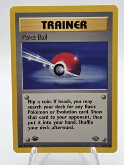 Poke Ball 64/64 Jungle Regular 1st Edition TRAINER Pokemon TCG LP/NM - Image 1