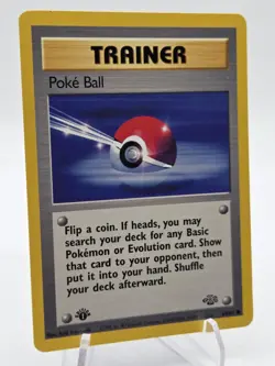 Poke Ball 64/64 Jungle Regular 1st Edition TRAINER Pokemon TCG LP/NM - Image 2