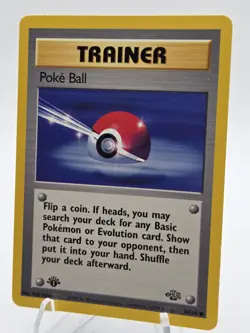 Poke Ball 64/64 Jungle Regular 1st Edition TRAINER Pokemon TCG LP/NM - Image 3