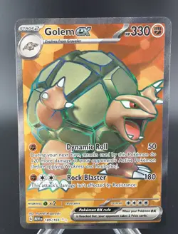 Pokemon TCG Golem EX 189/165 Scarlet & Violet 151 Full Art Ultra Rare Holo - Image 1